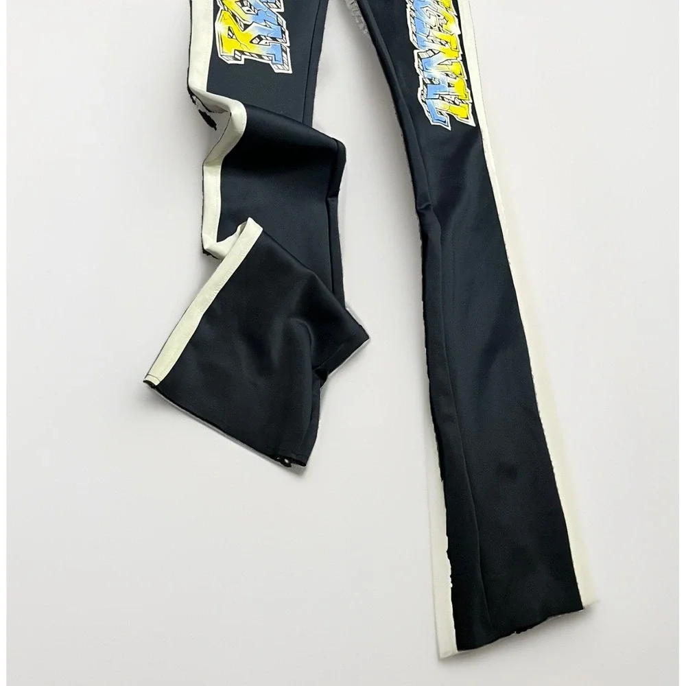 Rockstar Original y2k Baggy SMALL Jogger Sweatpants  Navy Blue & White Pants